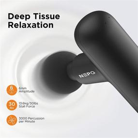 img 1 attached to 💆 NEPQ Mini Massage Gun: Powerful Portable Deep Tissue Muscle Massager with 4 Speeds and 4 Massage Heads for Pain Relief - Rechargeable & High-Intensity Vibration (Black)