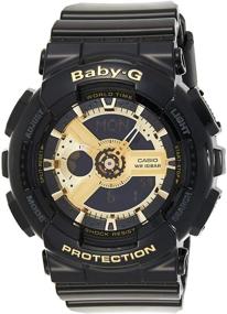 img 4 attached to ⌚ Стильные женские наручные часы Casio Baby-G Goldtone с черным ремешком из смолы - BA-110-1ACR