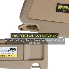 img 1 attached to Dasbecan Beige Pair Sun Visor Compatible With Honda Civic 2006-2011 Replaces# 83280-SNA-W01ZB 83230-SNA-W01ZB