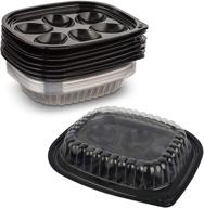 🍽️ black plastic disposable deviled trays for easy cleanup логотип