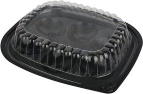 img 3 attached to 🍽️ Black Plastic Disposable Deviled Trays for Easy Cleanup