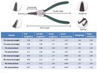 4-частый набор тангенциальных клещей на оправках длиной 9 дюймов, изготовленный из качественной стали cr-v. включает внешние и внутренние клещи для кольцевых зажимов. прямые и изогнутые челюсти обеспечивают надежное удаление и удержание кольца. логотип