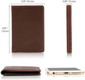 img 3 attached to 🧳 Premium Genuine Leather Bifold Wallet by Otto Angelino: Sleek Passport-Style Design with ID Slot