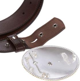 img 2 attached to Western Cowboy Silver Soaring Leather Men's Accessories for Belts