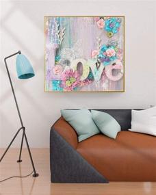 img 2 attached to 💎 Fundaful Diamond Painting Kits for Adults - DIY 5D Round Full Drill Cross Stitch Crystal Rhinestone Embroidery, Paint by Number - The Love - Home Wall Decor 11.8"X15.7" (Love)