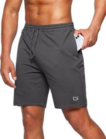 img 4 attached to 🩳 G Gradual Men's Cotton Sweat Shorts - 8 Inch Casual Lounge Shorts for Men with Zipper Pockets - Workout Athletic Gym Shorts
