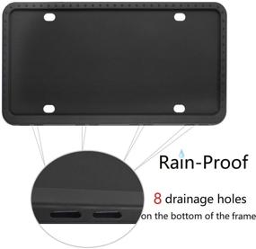 img 2 attached to 🚗 Panykoo Universal Silicone License Plate Frame: Rust-Proof, Rattle-Proof, Weather-Proof Gray Plate Holder