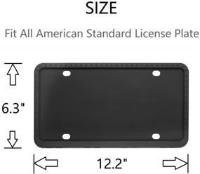 img 3 attached to 🚗 Panykoo Universal Silicone License Plate Frame: Rust-Proof, Rattle-Proof, Weather-Proof Gray Plate Holder