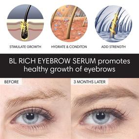 img 2 attached to 💪 BL Rich Eyebrow Growth Serum with Peptide: Thicker Brow & Rapid Eyebrow/Eyelash Growth, Professional Choice for Eyelash Extension Aftercare - 10ml