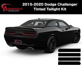 img 1 attached to 🚗 High-Performance Side Marker & Taillight Tint Kit for 2015-2020 Dodge Challenger | Pre-cut Dark Smoke Vinyl Overlays for '15-'20 Dodge Challenger (Non-Widbody) | Full Tint Film Kit