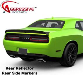 img 3 attached to 🚗 High-Performance Side Marker & Taillight Tint Kit for 2015-2020 Dodge Challenger | Pre-cut Dark Smoke Vinyl Overlays for '15-'20 Dodge Challenger (Non-Widbody) | Full Tint Film Kit