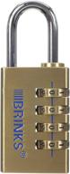 🔐 brinks 171-30051 solid brass combination padlock - resettable, 30 mm логотип