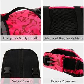 img 1 attached to 🐶 Surblue Pink Dog Life Jacket - Adjustable Safety Coat for Water Safety at Pool, Beach, Boating, and Swimming - Flotation Vest Saver Swimsuit Preserver (Small)