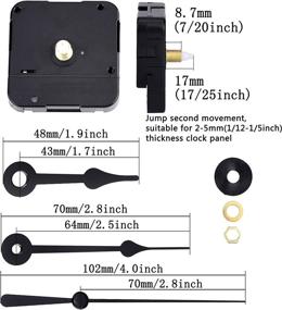 img 3 attached to ⏰ Mudder DIY Clock Movement Mechanism - Maximum 1/5 Inch Dial Thickness, Total Shaft Length: 17/25 Inch (Black)