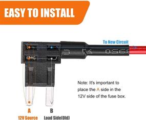 img 1 attached to 🚗 CZC AUTO Add-a-circuit Fuse Tap Fuse Adapter Mini Blade Fuse Holder ATM APM, 12V with 15 Amp for Electronic Device on Most Vehicles & Boat, Pack of 10
