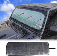 🚗 voodonala jeep jl windshield sunshade window sun shade for 2018-2021 wrangler jl jlu 2/4 door gladiator jt logo