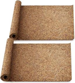 img 3 attached to 🐍 Meric Reptile Bed: 12x14 Coco Fiber Mats for Snakes, Chameleons, Geckos, Turtles | 2-Pack Climbing Carpet for Terrarium Liner | Pets' Paradise!
