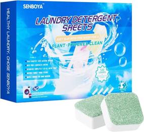 img 4 attached to 🌿 SENBOYA 120 Sheets Eco-Friendly Laundry Detergent, Fresh Linen Scent, Plastic-Free, Gentle on Sensitive Skin, Easy to Dissolve, Biodegradable and Efficient Cleaning, Travel-friendly (Includes 4 Free Machine Cleaner Sheets)