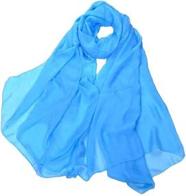 img 1 attached to Chiffon Chiffon Scarves DDN43PJ2 Burgundy Women's Accessories for Scarves & Wraps