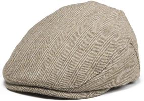 img 4 attached to 🧢 JANGOUL Herringbone Newsboy Hats & Caps: Stylish Accessories for Infant & Toddler Boys