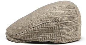 img 2 attached to 🧢 JANGOUL Herringbone Newsboy Hats & Caps: Stylish Accessories for Infant & Toddler Boys