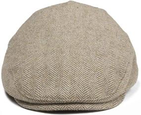 img 3 attached to 🧢 JANGOUL Herringbone Newsboy Hats & Caps: Stylish Accessories for Infant & Toddler Boys