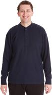 men's charcoal followme thermal henley shirt - xl size (55907 chr) logo