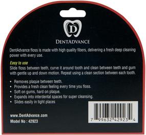 img 3 attached to Premium Unwaxed Dental Floss - DentAdvance 🦷 Easy Reach Back Teeth, Original Flavor, Pack of 3