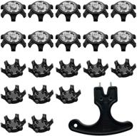 gusnilo easy replacement spikes cleats golf shoes: premium black 21pcs for enhanced performance logo