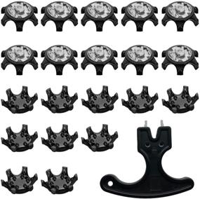 img 4 attached to Gusnilo Easy Replacement Spikes Cleats Golf Shoes: Premium Black 21Pcs for Enhanced Performance