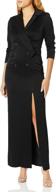 halston womens satin tuxedo black logo