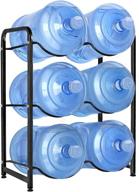 🧃 umorning 5 gallon water bottle holder, 3-tier water cooler jug rack for 6 bottles - premium detachable kitchen organization and storage shelf, black logo