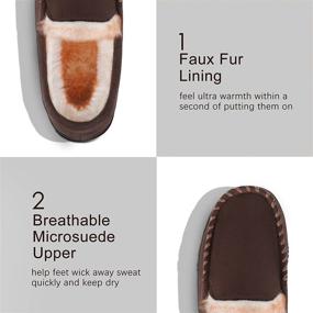 img 3 attached to Fupoia Slippers: Non-slip Moccasins for Boys' Comfort and Style