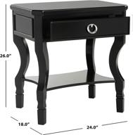 🌙 safavieh home collection black alaia 1-drawer nightstand логотип