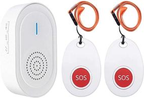 img 4 attached to 🔔 Rechargeable Caregiver Call Button for Elderly at Home, Wireless Nurse Call Bell for Elderly Monitoring & Alert Button for Seniors - Includes 1 Battery and 2 Call Buttons