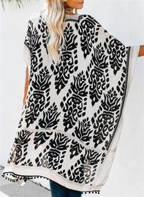 img 2 attached to Dokotoo Fashion Kimonos Cardigans Swimwear Women's Clothing in Swimsuits & Cover Ups