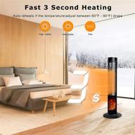 🔥 portable electric space heater - 1500w ceramic tower with thermostat, remote control, and timer for safe & efficient indoor heating logo