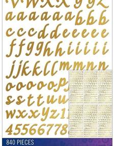 img 1 attached to 💎 Premium Gold Foil Script Sticko Alphabet Stickers: Add Elegance to Your Crafts!