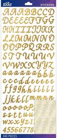 img 3 attached to 💎 Premium Gold Foil Script Sticko Alphabet Stickers: Add Elegance to Your Crafts!