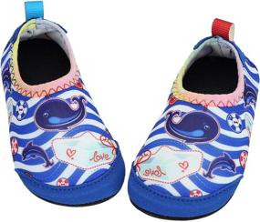 img 4 attached to Infant Girls' and Boys' Barefoot Water Shoes for Toddlers