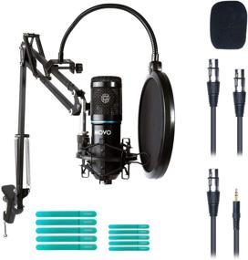 img 4 attached to 🎙️ Movo PC-M6 Universal XLR Cardioid Condenser Podcasting Microphone Bundle: Articulating Arm, Pop Filter - Singing, Podcasting, Streaming, Gaming & ASMR
