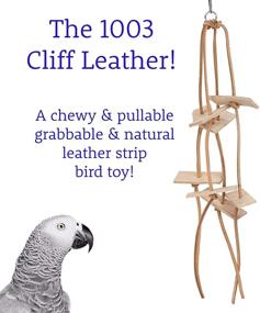 img 1 attached to 🐦 Natural Shredding Chews - 1003 Cliff Leather Bonka Bird Toys for Parrot, Cockatoo, Amazon, African Grey, Conure