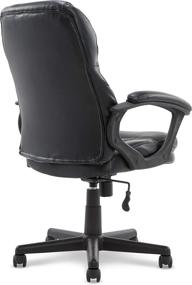 img 1 attached to 🪑 Serta Manager Office Chair: Ergonomic Computer Chair with Contoured Lumbar Zone, Layered Body Pillows, Faux Leather - Black