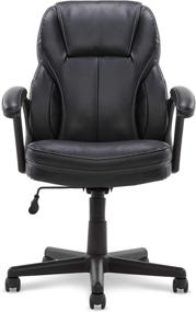 img 3 attached to 🪑 Serta Manager Office Chair: Ergonomic Computer Chair with Contoured Lumbar Zone, Layered Body Pillows, Faux Leather - Black