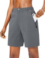 women's quick-dry cargo hiking shorts with zippered pockets - ideal for outdoor walking, kayaking, and summer travel logo