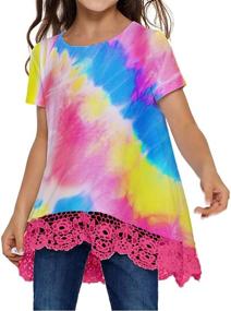 img 2 attached to 👚 Jorssar Casual Blouses Girls' T-Shirt: Clothing Tops, Tees & Blouses