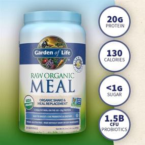 img 2 attached to 🌱 Garden of Life Raw Organic Meal Replacement Powder - Vanilla, 28 Servings, 20g Plant-Based Protein Powder with Superfoods, Greens, Vitamins, Minerals, Probiotics & Enzymes - All-in-One Shake for Meal Replacement