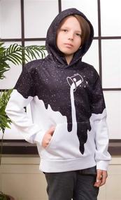 img 2 attached to 🦈 Kids Boys Girls Shark Cat Graphic Hoodies: Spring Fall Sweater Pullover Sweatshirt, Ages 6-16 Years