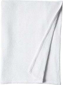 img 4 attached to 🛋️ Vera Wang Waffle Weave Collection: Ultra-Soft 100% Cotton Textured Plush Blanket - Stylish Home Décor for Sofa, Couch, or Bedroom - Queen Size, White