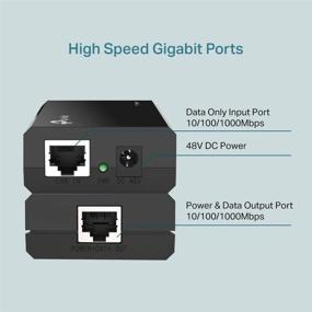 img 2 attached to 🔌 TP-LINK 802.3af Gigabit PoE Injector - Convert Non-PoE to PoE Adapter - Auto Power Detection, up to 15.4W - Plug & Play - 100m Distance - Black (TL-PoE150S)